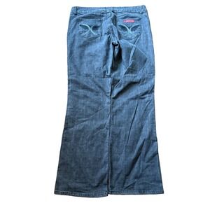 Sassoon Oh La La Women's Blue Denim Bootcut Boogie Jeans 1980s Size 16 Mid Rise